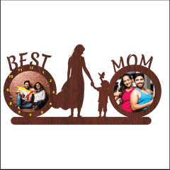 Customised Best Mom wall Frame With 2 Photos - Next Print