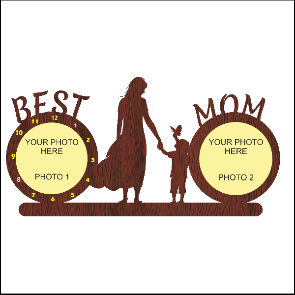 Customised Best Mom wall Frame With 2 Photos - Next Print