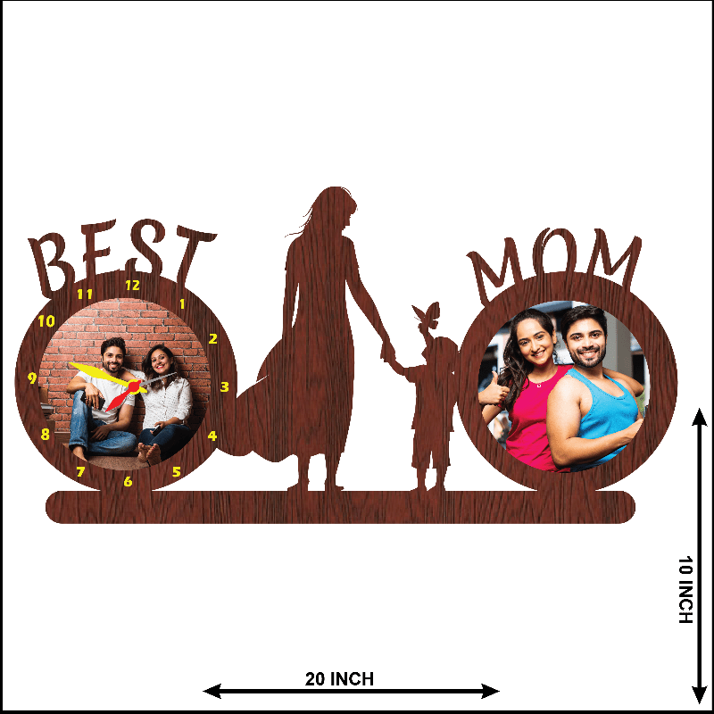 Customised Best Mom wall Frame With 2 Photos - Next Print