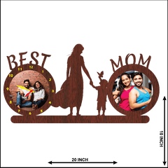 Customised Best Mom wall Frame With 2 Photos - Next Print