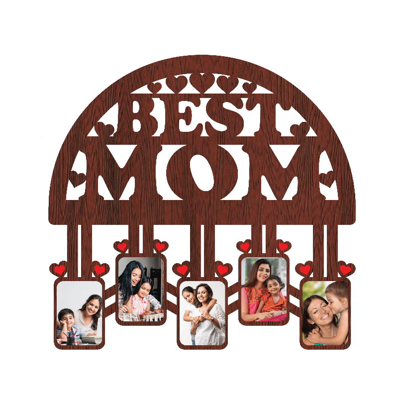Customised Best mom Wall Frame With 5 Photos - Next Print