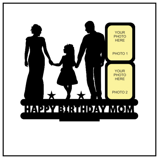 Customised Happy Birthday Mom Stand Frame - Next Print