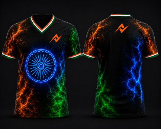 Desh Bhakti love for nation tricolor graphic jersey