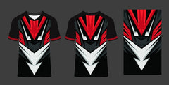 Next Print Dynamic Red and Black Esports Jersey.