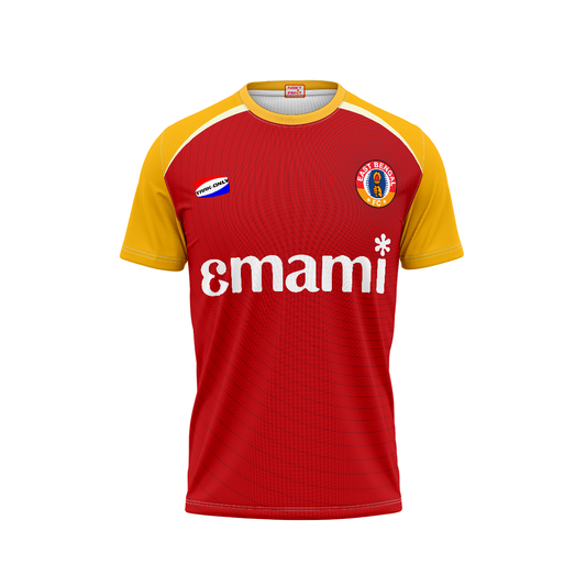 East Bengal FC Football Fan Jersey Front View Custom Name and Number Available