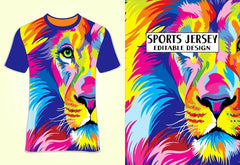 Next Print Lion Digital Printed Jersey.
