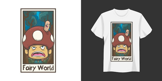 Next Print Fairy World Illustration T-shirt and Apparel Printing Design