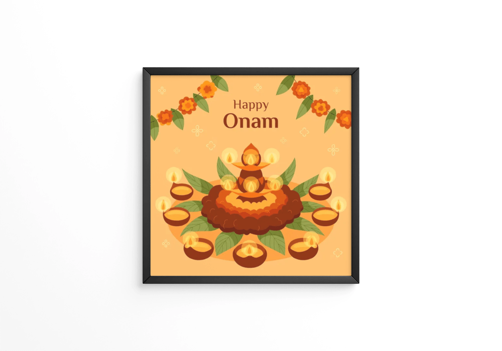Flat happy onam frame - Next Print