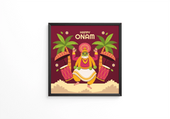 Flat happy onam frame - Next Print