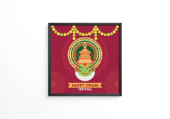 Flat indian onam frame - Next Print