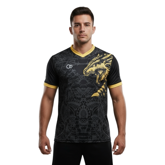 Next Print Soccer Jersey With Dragon Print.