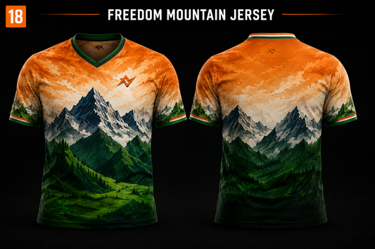 Proud India stands tall tricolor graphic jersey