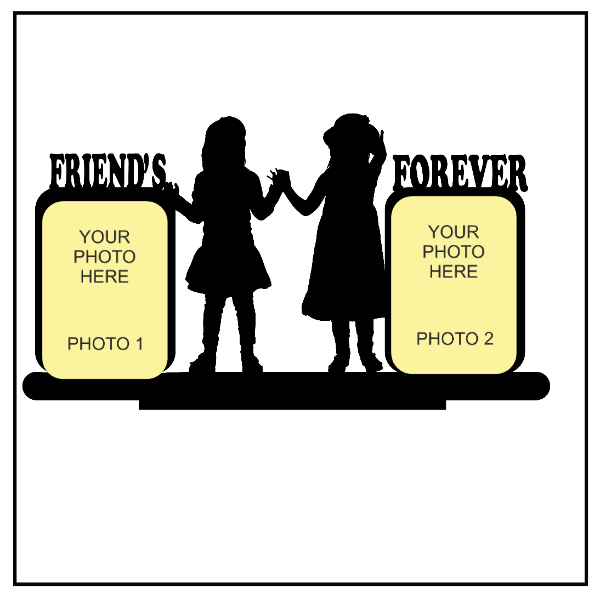 FRIENDS FOREVER DOUBLE IMAGE STAND FRAME - Next Print