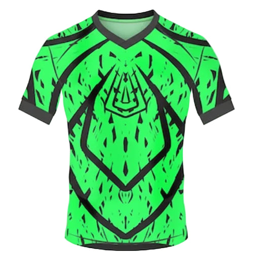 Next Print E sport jersey green and black T-shirt