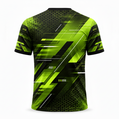 Green Geometric Cricket Jersey | Custom Sports T-Shirt for Teams & Players | NextPrint India