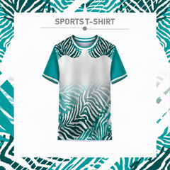 Green grey sports t-shirt for men performance athletic wear