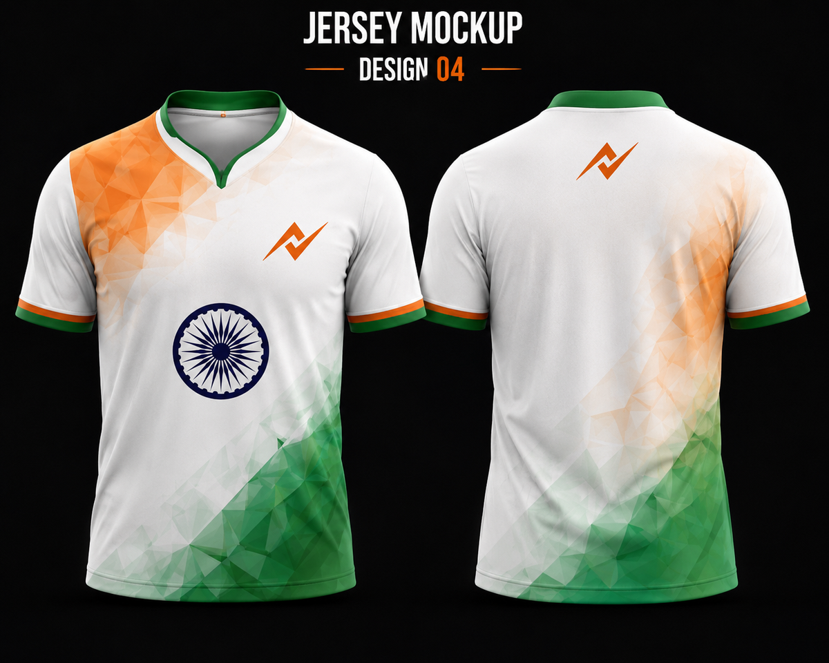 Green Tiranga growth prosperity hope graphic jersey India