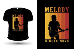 Next Print Guitarist melody single song merchandise silhouette t shirt .