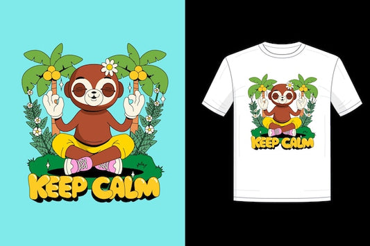 Next Print Hand drawn good vibes cartoon t-shirt illustration