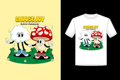 Next Print Hand drawn good vibes cartoon t-shirt illustration