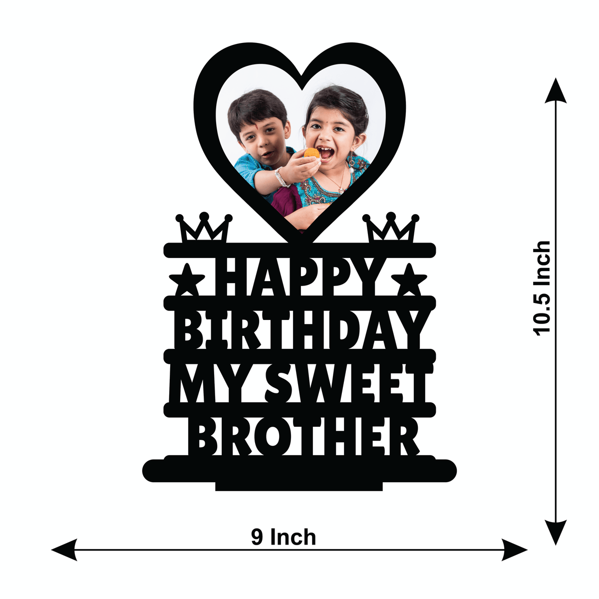 Happy Birth Day My Sweet Brother Photo Printed Stand Frame. - Next Print