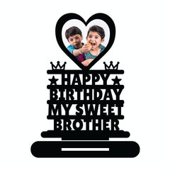 Happy Birth Day My Sweet Brother Photo Printed Stand Frame. - Next Print