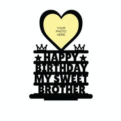 Happy Birth Day My Sweet Brother Photo Printed Stand Frame. - Next Print