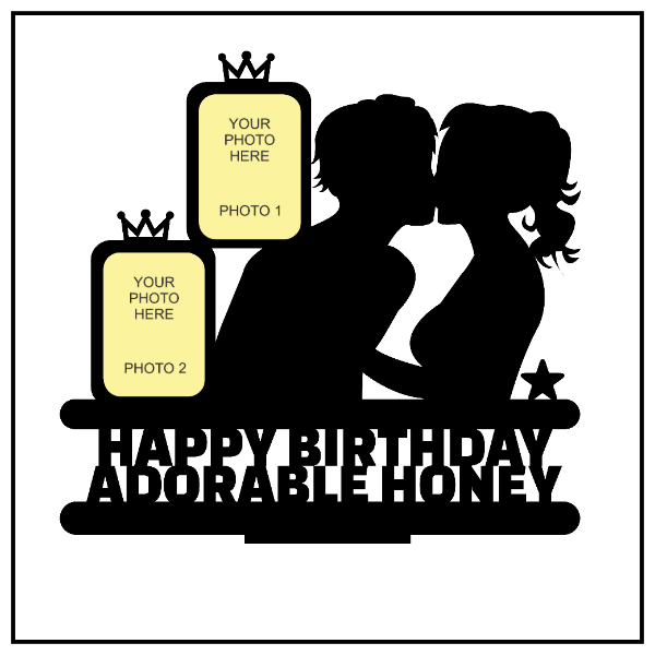 HAPPY BIRTHDAY ADORABLE HONEY STAND FRAME - Next Print
