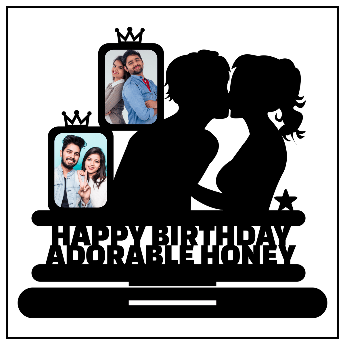 HAPPY BIRTHDAY ADORABLE HONEY STAND FRAME - Next Print