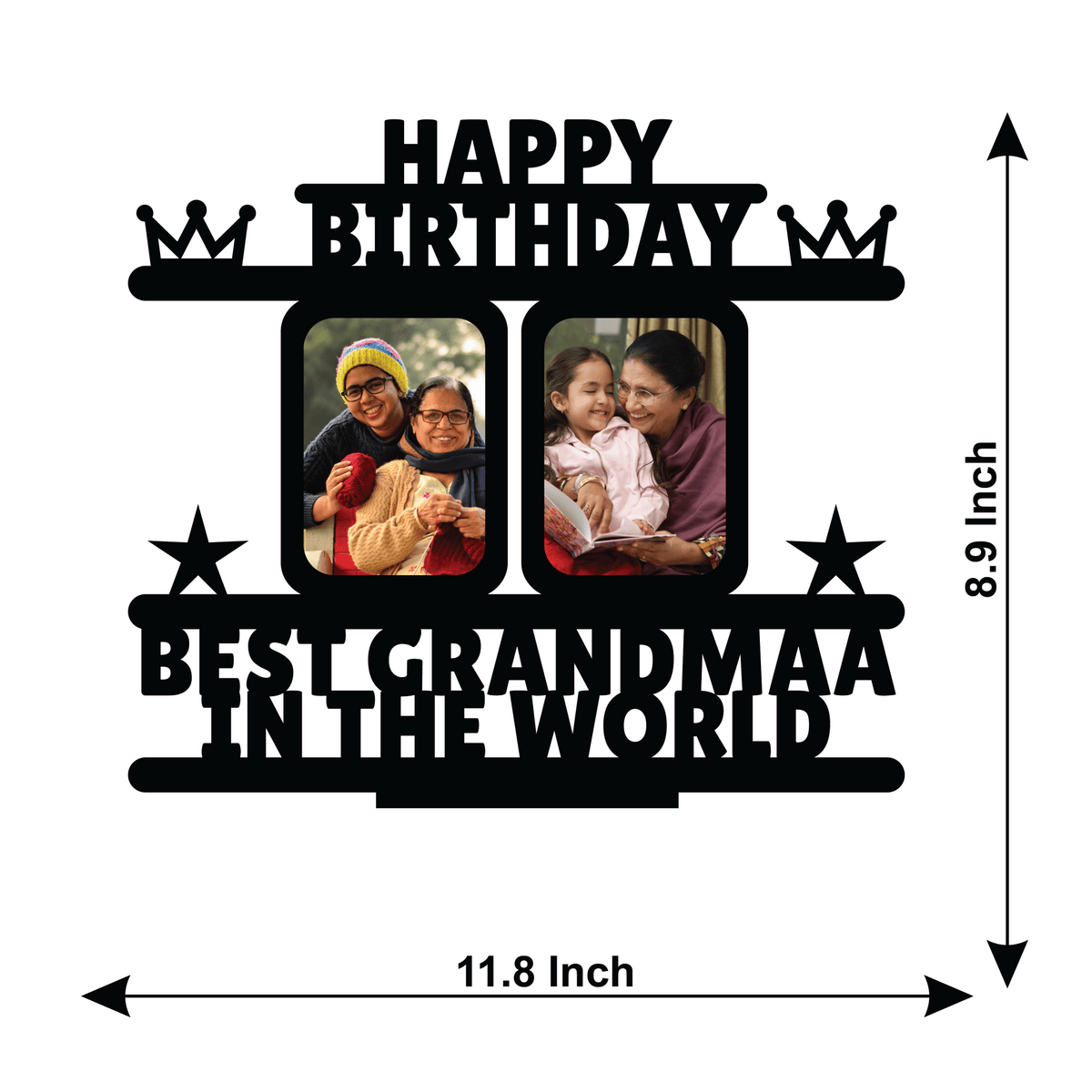 HAPPY BIRTHDAY BEST GRANDMAA IN THE WORLD STAND FRAME - Next Print