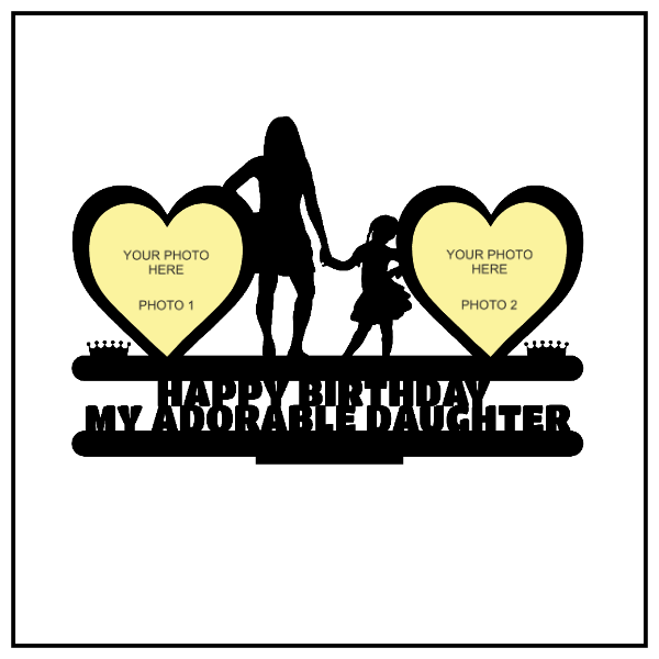 Happy Birthday My Adorable Daughter Stand Frame - Next Print