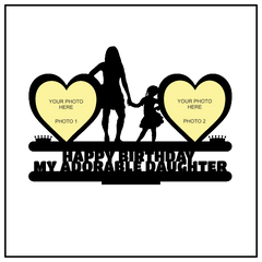 Happy Birthday My Adorable Daughter Stand Frame - Next Print