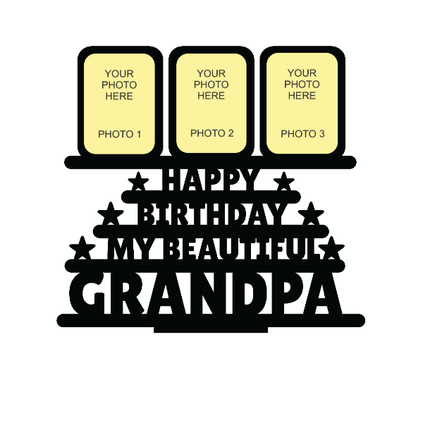 HAPPY BIRTHDAY MY BEAUTIFUL GRANDPA STAND FRAME - Next Print
