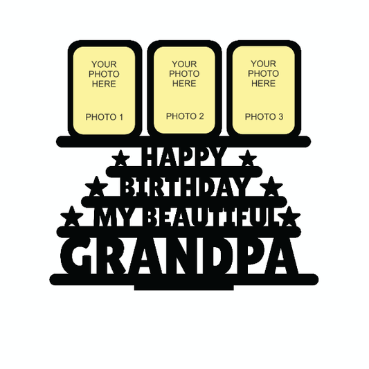 HAPPY BIRTHDAY MY BEAUTIFUL GRANDPA STAND FRAME - Next Print