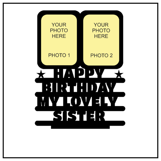 Happy Birthday My Lovely Sister Stand Frame - Next Print