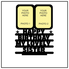 Happy Birthday My Lovely Sister Stand Frame - Next Print