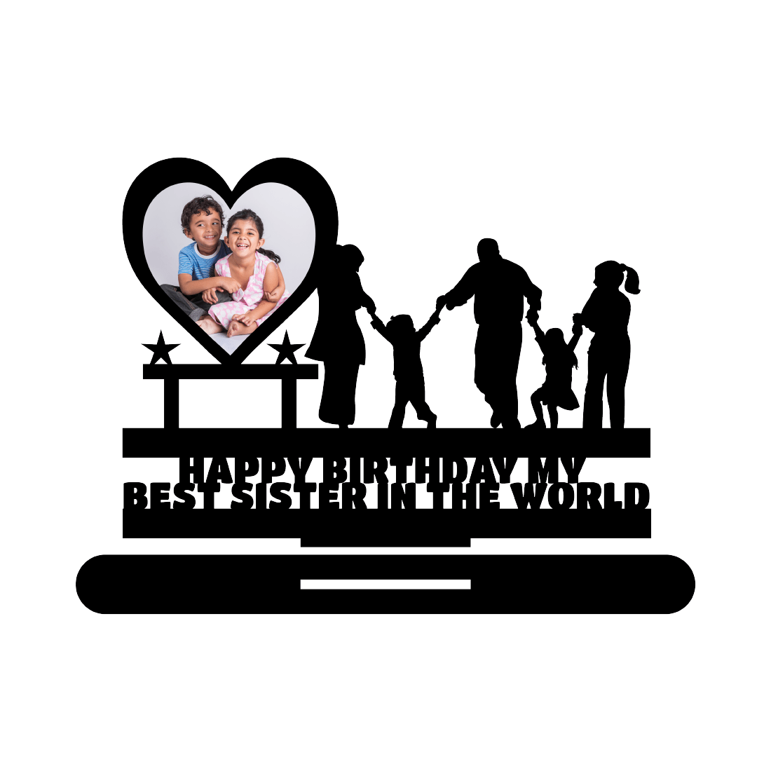 Happy Birthday My Lovely Sister Stand Frame - Next Print