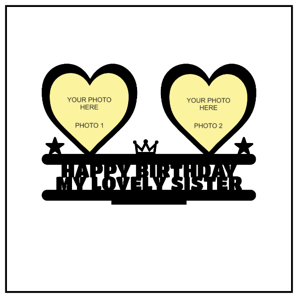 Happy Birthday My Lovely Sister Stand Frame - Next Print