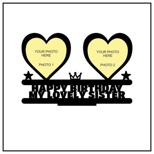 Happy Birthday My Lovely Sister Stand Frame - Next Print