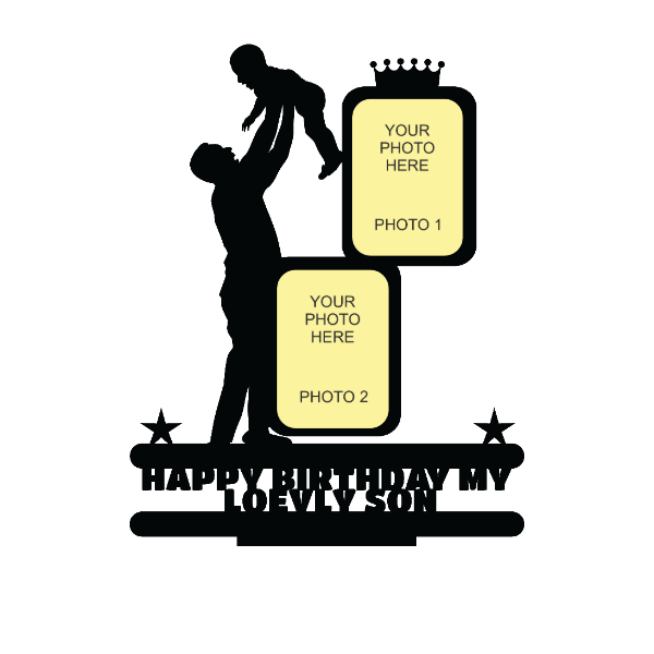 Happy Birthday My Lovely Son Stand Frame - Next Print