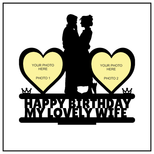 HAPPY BIRTHDAY MY LOVELY WIFE STAND FRAME - Next Print