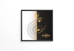 Happy Druga Puja frame - Next Print