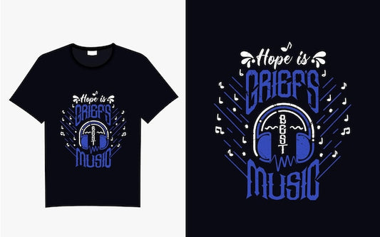 Next Print Hope is griefs best music t shirt .
