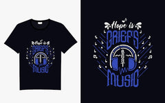 Next Print Hope is griefs best music t shirt .