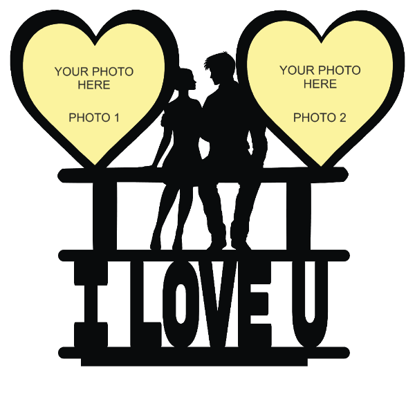 I LOVE YOU DOUBLE IMAGE STAND FRAME 118 - Next Print