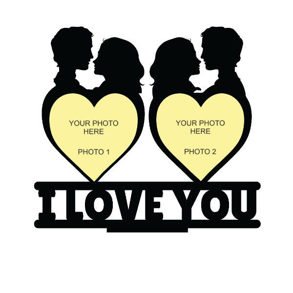 I LOVE YOU DOUBLE IMAGE STAND FRAME 131 - Next Print