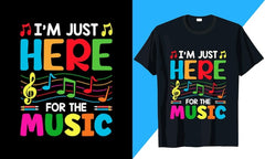 Next Print I'm just here for the music back to school t-shirt.