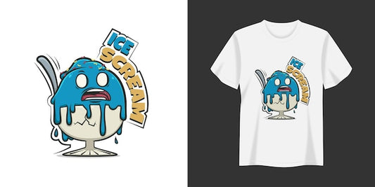 Next Print Ice Scream Illustration T-shirt and Apparel Printing Design