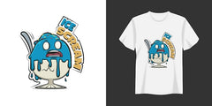 Next Print Ice Scream Illustration T-shirt and Apparel Printing Design