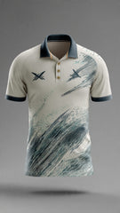 Next Print Cricket Custom Football Jersey with Collar sports jersey pole t- shirt / All over printed jersey / mem and women